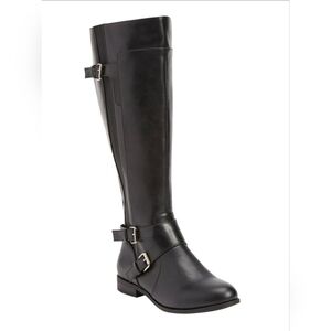 🔥 The Whitley Tall Wide Calf Boots by Comfortview Black Knee-High Women's Boots